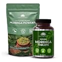 SAPTAMVEDA Moringa Tablets 120 Tablets and Magic Moringa powder 150 gm | 100% Organic