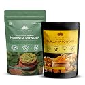 SAPTAMVEDA Organic moringa and Tulsi Powder (300 Gm (Combo))