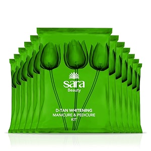 sara d-tanpedicure manicure kit for all skin type infused with botanical extracts for soft healthy amp tan-free skin 50 x 12 gm