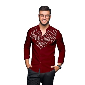 SARAAI Mens Cotton Blend Full Sleeve Slim