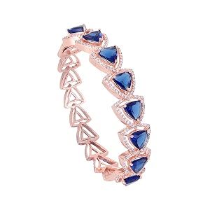 saraf rs jewellery beautiful triangular rose american diamond stylish bangle bracelet for women and girls