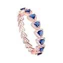 SARAF RS JEWELLERY Beautiful Triangular Rose American Diamond Stylish Bangle Bracelet for Women and Girls