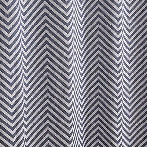 saral home easy living chevron designer curtains blue door 7 feet- 1pc blackout