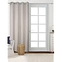 SARAL HOME EASY LIVING Chevron Cotton 100% Blackout Opaque Door Curtain 1Pc, Grey. 4X7 Feet