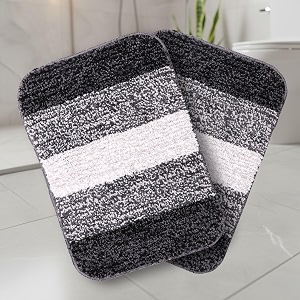 SARAL HOME EASY LIVING Microfiber Striped Rectangle