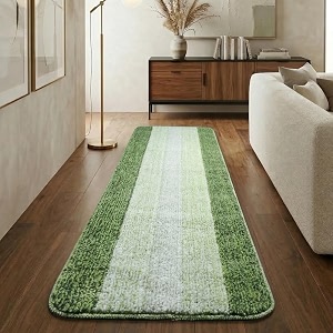 Saral Home Microfiber Striped Rectangle Anti-Skid Runner