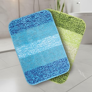 SARAL HOME EASY LIVING Microfiber Striped Anti-Skid