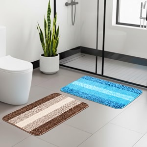 SARAL HOME EASY LIVING Microfiber Striped Rectangle