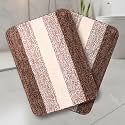 Saral Home Microfiber Striped Rectangle Shaped Anti-Skid
