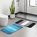 SARAL HOME EASY LIVING Microfiber Striped Anti-Skid