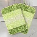 Saral Home Microfiber Striped Anti-Skid Bath Mats35x50cm