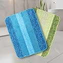 Saral Home Microfiber Striped Rectangle Shaped Anti-Skid