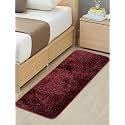 Saral Home Shaggy Modern Carpet Mehroon 45X120