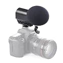 Saramonic VMIC Stereo Condenser Video Microphone with Rubberized Shockmount, High-Pass Filter, Level Control, & High-Frquency Switches, Monitoring & More - for DSLR Cameras & Camcorders