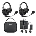 Saramonic WiTalk9SE-2S Wireless Intercom Headset System, 2 Person Full-Duplex 2.4GHz Wireless Single-Ear Noise-Canceling Headset Intercom System for Event TV Documentary Production