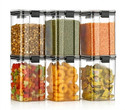 SARAZA Plastic Grocery Container  - 1100 ml (Pack of 6, Clear)
