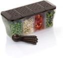 SARAZA Plastic Grocery Container  - 1800 ml (Brown)