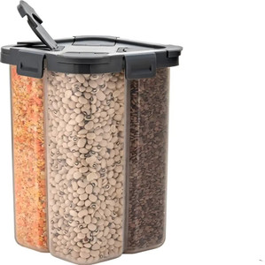 saraza plastic grocery container  - 2000 ml black