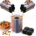 SARAZA Plastic Grocery Container  - 2500 ml (Black)