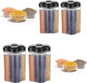 SARAZA Plastic Grocery Container  - 2500 ml (Pack of 4, Black)