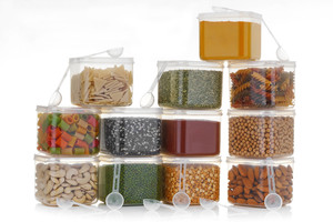 saraza plastic grocery container  - 500 ml pack of 12 clear