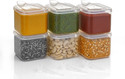SARAZA Plastic Grocery Container  - 500 ml (Pack of 6, Clear)