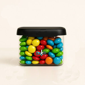 saraza plastic grocery container  - 550 ml black