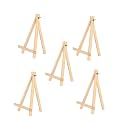 SARBUTER 5 Pcs Simple Wooden Easel Stand, Wood Tabletop Display Easels, Portable Outdoor Sketching Easel for Displaying Photos Decorative Paintings Art Crafts (Wood Easels*5)