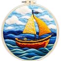 SARBUTER Needle Felting Kits, DIY Wool Felt Starer Needle Felting Kits for Beginners ，Suitable for Giftware Home Decoration (Sailboat)