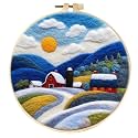 SARBUTER Needle Felting Kits, DIY Wool Felt Starer Needle Felting Kits for Beginners ，Suitable for Giftware Home Decoration (House in Winter)