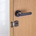 Sardar Nester Black Finish Mortise Door Lock Set for Main Door With 3 Brass Keys - Handle Lock for Bedroom, Home, Office, Hotel (With Rotary Latch)