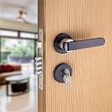 Sardar Nester Black Finish Door Lock for Main Door/Mortise Door Lock Set/3 Brass Keys/Bedroom Door Lock/Handle Lock for Home/Office/Hotel (for Main Door (with Keys))