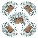 Saree Cover Set of 50 - Transparent Single Saree Bags with Zip, Dustproof Non-Woven Wardrobe Organizer for Silk, Designer, Wedding Sarees, Lehenga, Blouse, Suit (36x42 cm, Sky Blue)