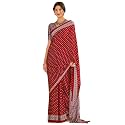 SAREE MALL Women39s Ajrkh Print Satin Crepe
