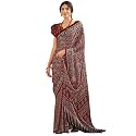 SAREE MALL Women39s Ajrkh Print Satin Crepe