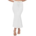 Saree Shapewear Petticoat for Women | Fish Cut Mermaid Slim Fit Saree Shaper with Tummy Control &amp; Side Slit | Stretchable Cotton Lycra Petticoat for Saree, Lehenga, Gown, Bridal Wear