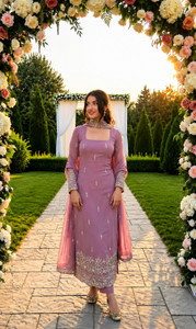 SareeWeb Embroidered Kurta Trouser Pant Dupatta