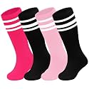 Sarfel Youth Toddler Soccer Socks Kids Baseball Socks Youth Boys Girls Knee High Softball Football Accessories Tube Cotton