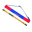 Sarfuddin Flutes E Natural Medium Right Hand Bansuri Size 16 inches Bamboo Flute Black And Green Threads Combinations With Carry Bag