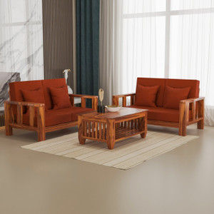 sarswatifurniture solid sheesham wooden fabric sofa set for living room home  office fabric 2  2 sofa set