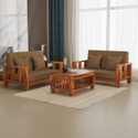 sarswatifurniture Solid Sheesham Wooden Fabric Sofa Set For Living Room, Home & Office Fabric 2 + 2 Sofa Set