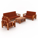 sarswatifurniture Solid Sheesham Wooden Fabric Sofa Set For Living Room, Home & Office Fabric 3 + 2 + 1 Sofa Set