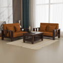 sarswatifurniture Solid Sheesham Wooden Fabric Sofa Set For Living Room, Home & Office Fabric 2 + 2 Sofa Set