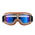 SARTE Motorcycle Riding Goggles goggles Anti-Scratch Eyewear Bike Goggles Retro Helmet Goggle for Men (Pack of 1) (Rainbow)