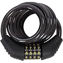 SARTE Multi Use Lock for Bike, Cycle, Helmet, Luggage with 4 Digit Resettable Bike Cable Lock, Heavy Duty Anti-Theft Protection (L 3.11 feet xThickness 8 mm)