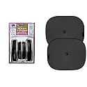 SARTE Rubber Universal Anti Scratch I Pop Car Door Edge Guard Bumper Scratch Protector Compatible with All Cars Black Colour (Set of 4) &amp; Car Sun Shade for Side Windows (Black)