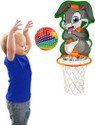 SARVDA Basket Ball For Kids | Rabbit Theme Board Net Rubber Ball Inflating Pin 2 Ties Basketball - Size: 5 (Kids, Pack of 1, Multicolor)