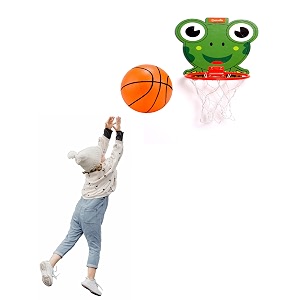 sarvda basketball portable set for kids with hanging board ball net outdoor and indoor game good pastime gift set multicolor premium frog basketball
