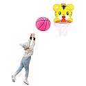 Sarvda Basketball Portable Set for Kids with Hanging Board Ball net Outdoor and Indoor Game Good Pastime Gift Set Multicolor (Premium Caty Basketball)