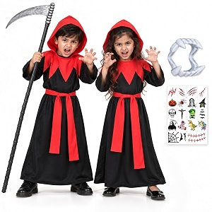 sarvda halloween dress  costume and accessories  for girls and boys  haunted horror theme party vampire witch ghost skeleton draculla pumpkin scary cosplay dress